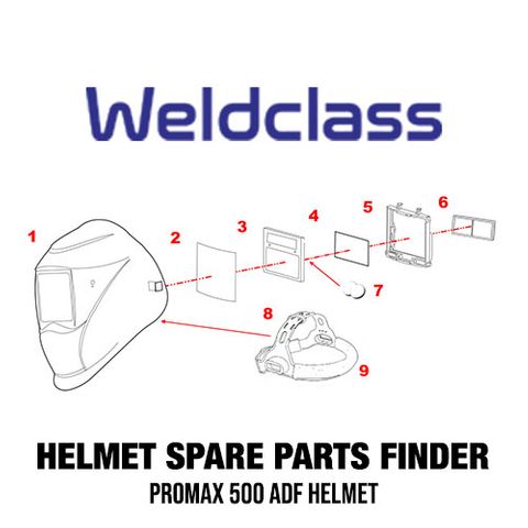 Promax 500 Helmet Parts Breakdown