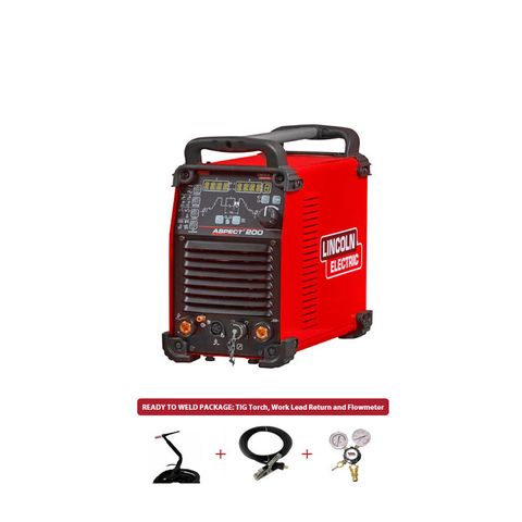 Lincoln Aspect 200 ACDC TIG Welder Package
