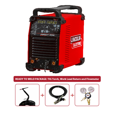 Lincoln Aspect 200 TIG ACDC Welder Package