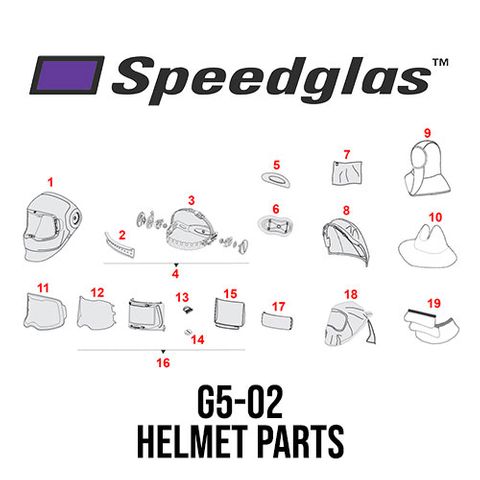 Speedglas G5-02 Helmet Parts Breakdown