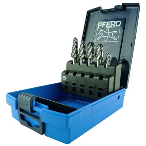 Pferd Carbide Burr Set 5pc x 6mm - Aluminum