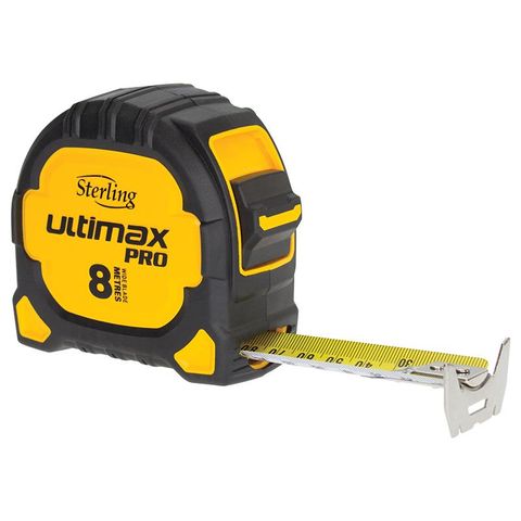 Sterling Ultimax Pro Tape Measure: 8m Metric