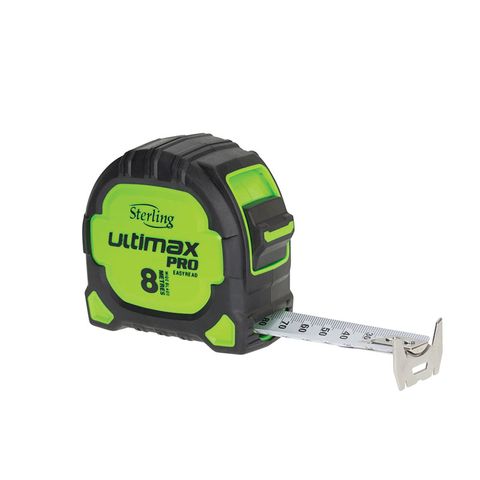 Sterling Ultimax Pro Tape Measure Easyread - 8m Metric