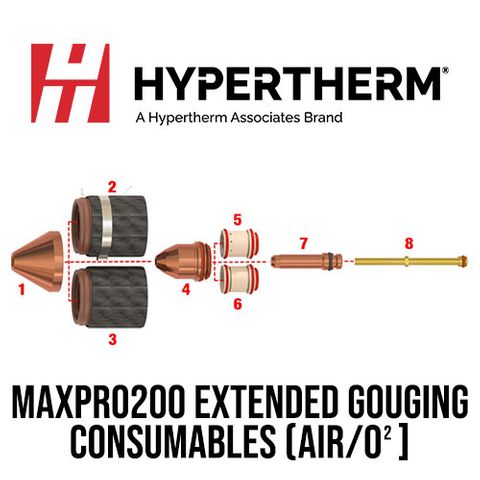 MaxPro200 Extended Gouging Consumables (Air/02)