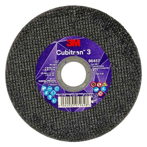 3M Cubitron 3 Cut-Off Wheel 125x1.3x22mm 60G PK25