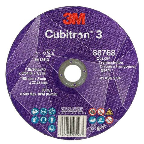 3M Cubitron 3 Cut-Off Wheel 180x2x22mm 36G PK25