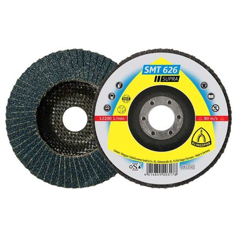 Klingspor Flap Disc SMT626 Supra 125mm x 120G PK10