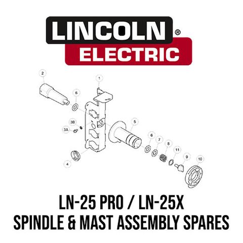 Lincoln LN-25 Pro & LN-25X Spindle & Mast Assembly Spares