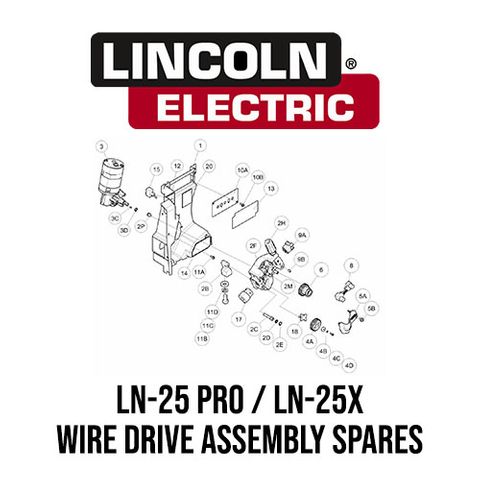 Lincoln LN-25 Pro & LN-25X Wire Drive Assembly Spares