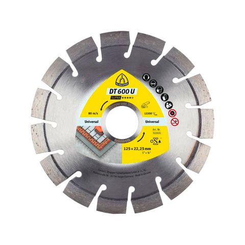 Klingspor Diamond Cutting Disc DT600U Supra 125 x 22mm