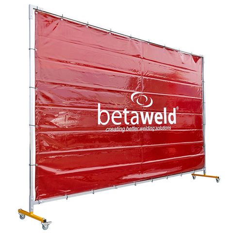 Betaweld Welding Screen & Frame Kit 2 x 3m - Red