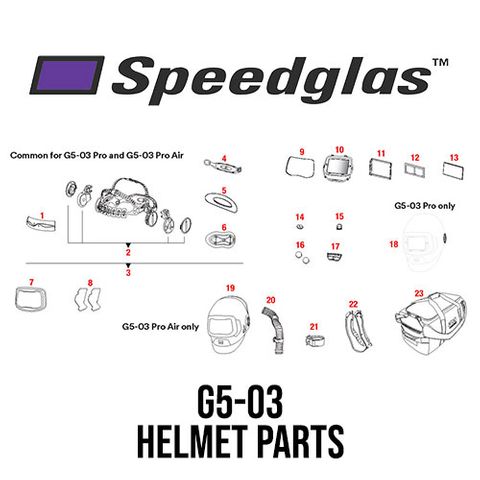 Speedglas G5-03 Helmet Parts Breakdown