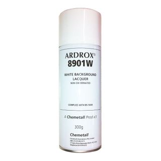 Ardrox 8901W White Background Lacquer Aerosol 300g