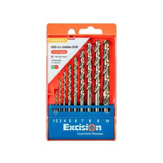 Excision HSS Cobalt Jobber Drill - 10 Piece Set