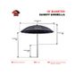 Pipeliners Cloud Heavy Duty Welding Umbrella - Grey