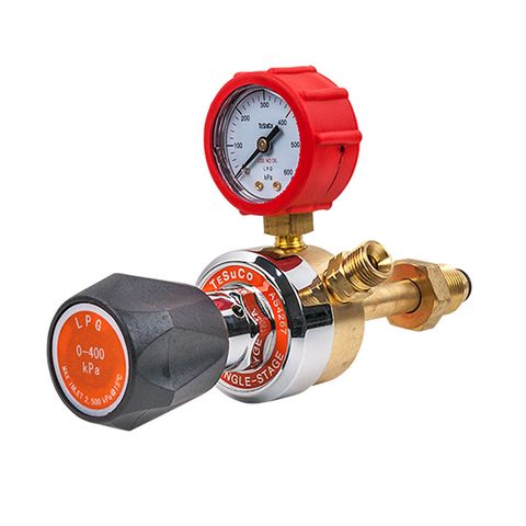 Tesuco LPG Pressure Regulator - Single Gauge