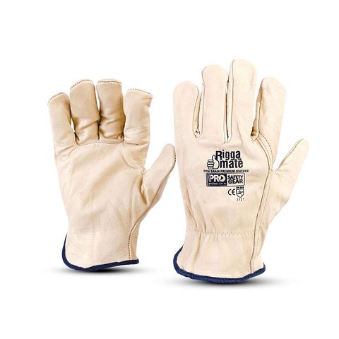 Riggamate Premium Cow Grain Leather Glove - Medium