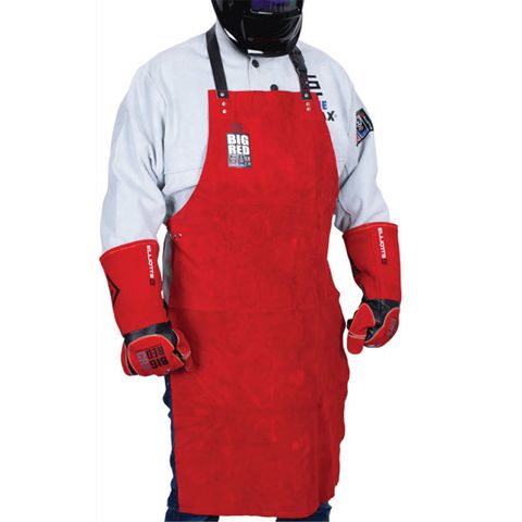 Elliotts BIG RED Leather Welders Apron