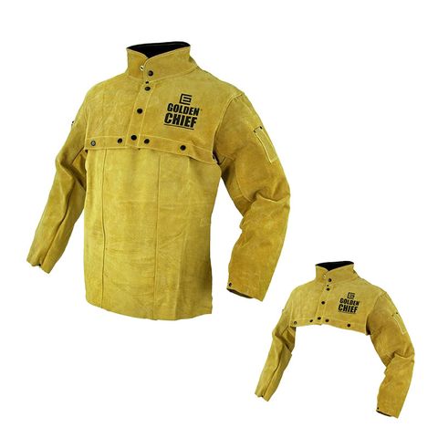 Golden Chief Welding Bolero Jacket with Apron - Large