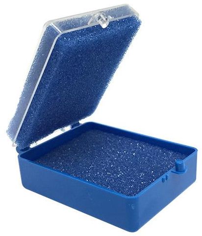 Plastic Box 2" Blue w/clear lid (100pcs)