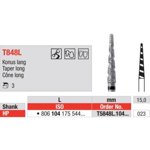 Diamond Bur T5848L.104.023HP Turbo