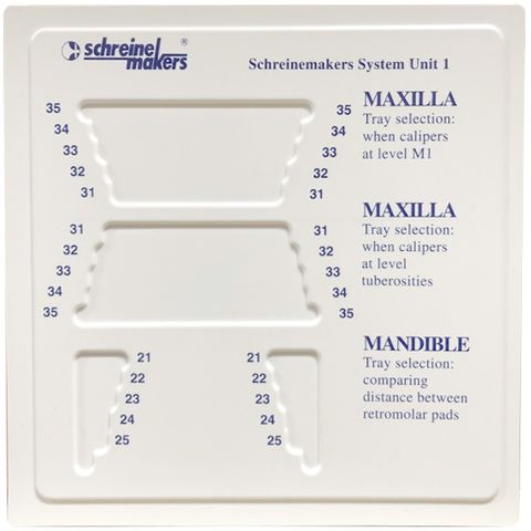 Size Template Edentulous Border-Lock Trays