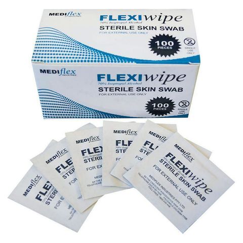 Flexiwipe - Multipurpose sterile swabs (70% Isopropyl Alcohol wipes)