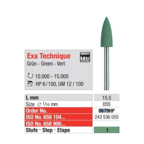 EXA Technik HP Green Coarse 679 Box 6pcs