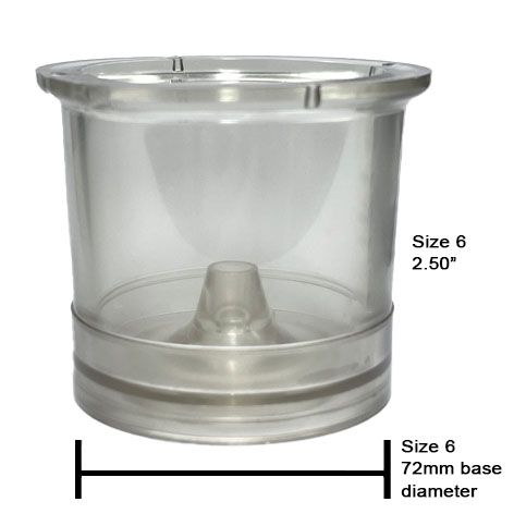 Plastic Ringless Casting Mould and 72mm diameter Base Size 6