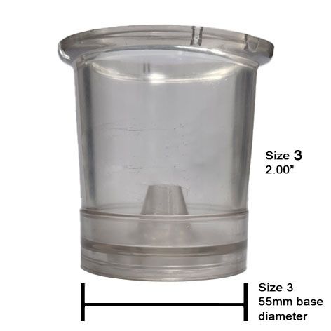 Plastic Ringless Casting Mould and 55mm diameter Base Size 3