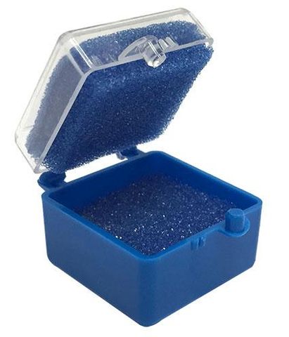 Plastic Box 1" Blue w/clear lid (100pcs)