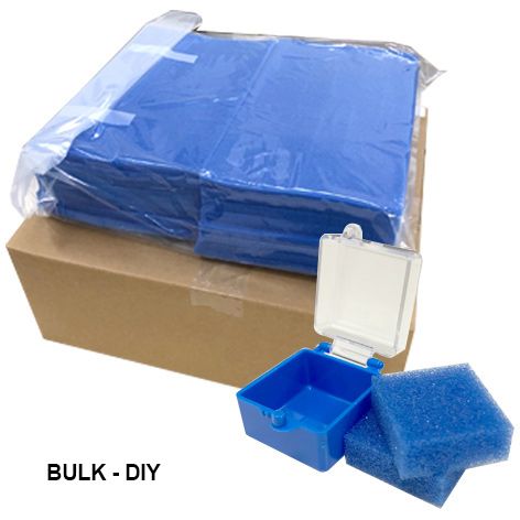 DIY Bulk Buy - Plastic Box 1" Blue w/clear lid (500pcs)