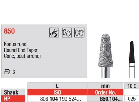 Diamond Bur 850.025HP