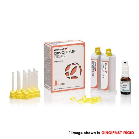Gingifast Rigid 2 x 50ml with 1 x 10ml Separator and 12 x Yellow mixing tips