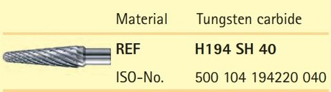 Tungsten Carbide Bur 4mm Conical Round