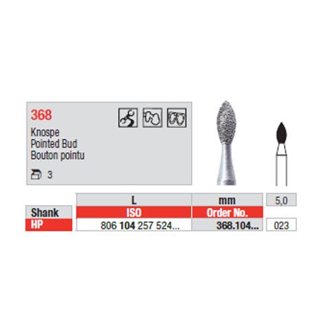 Diamond Bur 368.104.023HP