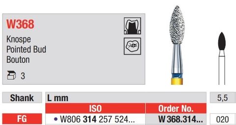 Diamond FG W368.314.020 White Tiger 3pc Packet
