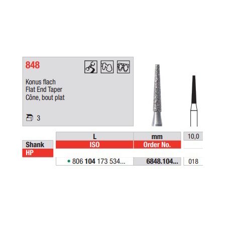 Diamond Bur 6848.018HP