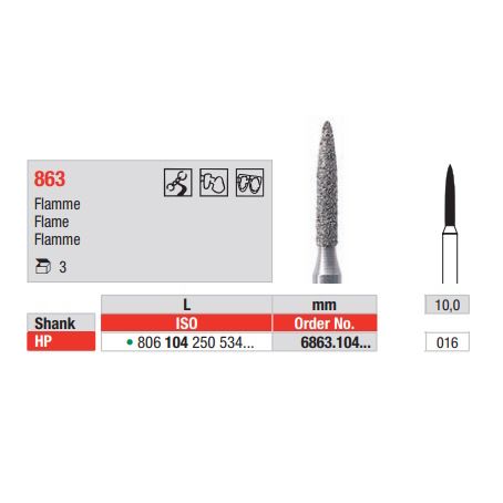 Diamond Bur 6863.016HP