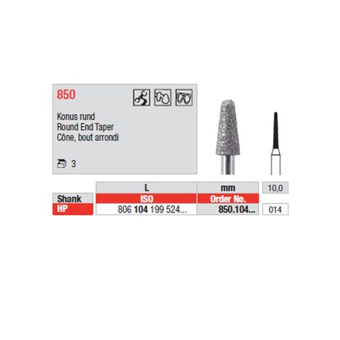 Diamond Bur 850.014HP