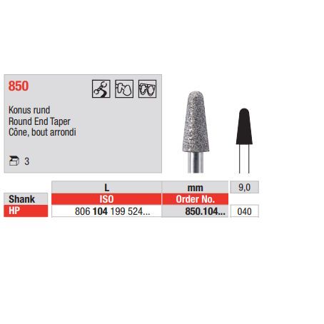 Diamond Bur 850.040HP