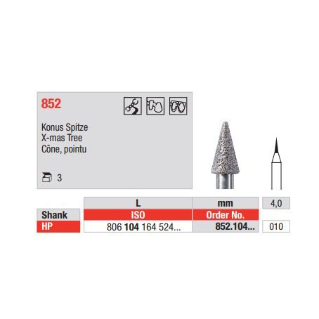 Diamond Bur 852.010HP