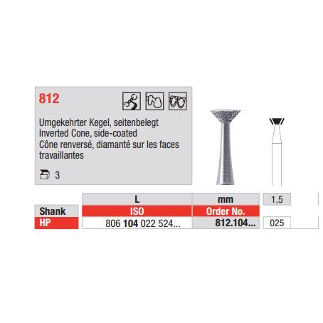 Diamond Bur 812.025 HP