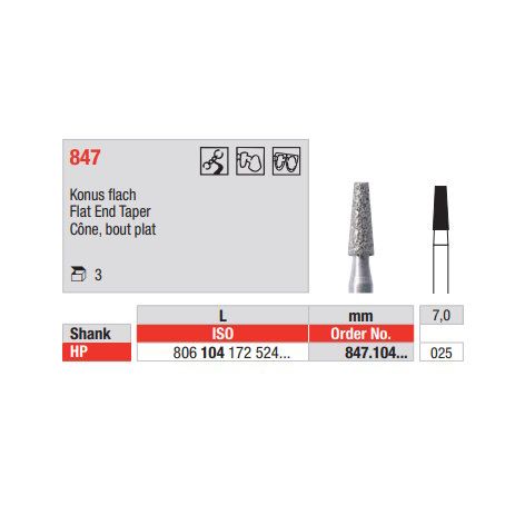 Diamond Bur 847.025 HP