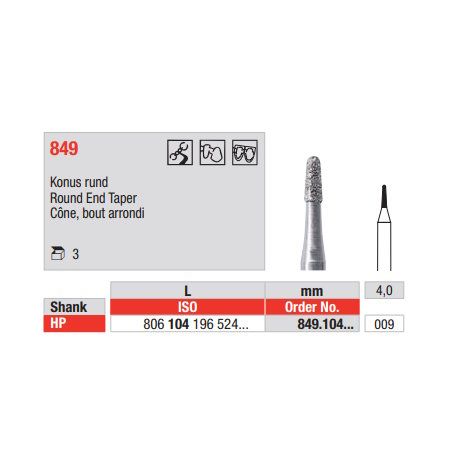 Diamond Bur 849.009HP