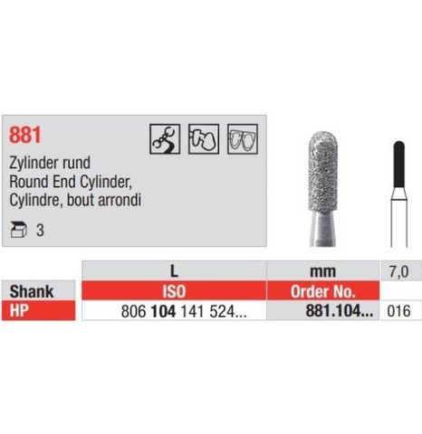 Diamond Bur 881.016 HP