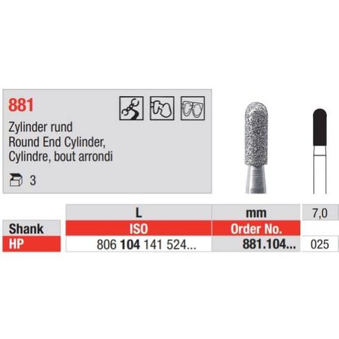 Diamond Bur 881.025 HP
