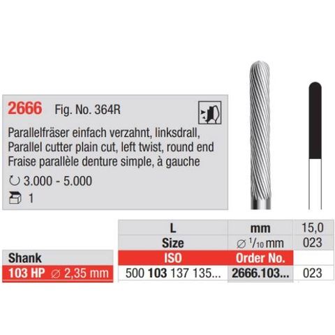 Parallel Cutter Plain Cut Left Twist Round End