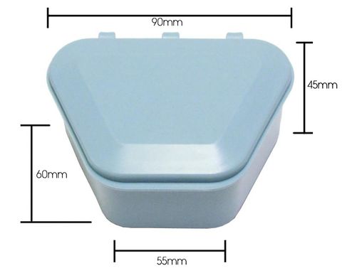 Denture Storage Box Light Blue 12pcs