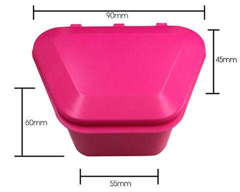 Denture Storage Box Hot Pink 12pcs